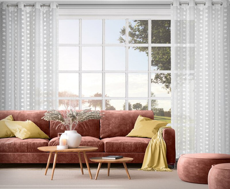 ZASŁONA GOTOWA ELENOR 140 X 250 CM BIAŁY