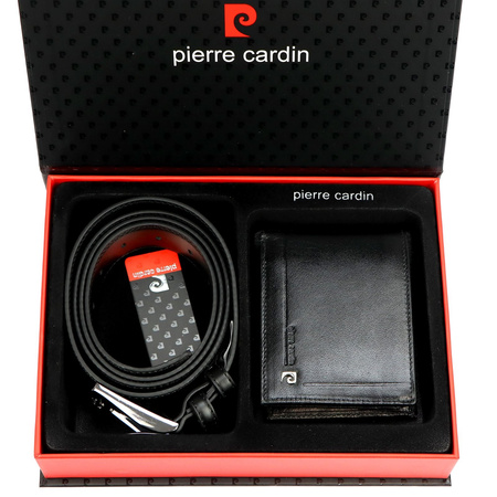 Zestaw na prezent dla mężczyzny portfel i pasek męski skórzany Pierre Cardin