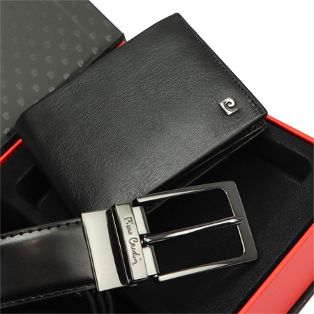 Zestaw na prezent dla mężczyzny portfel i pasek męski skórzany Pierre Cardin