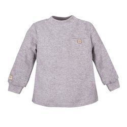 BLUZKA SIMPLY COMFY KIESZON SZARY EWA KLUCZE