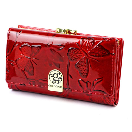 Portfel damski skóra naturalna skórzany Gregorio