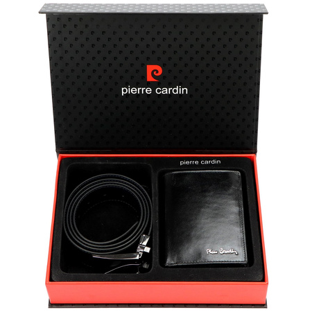 Zestaw na prezent dla mężczyzny portfel i pasek męski skórzany Pierre Cardin