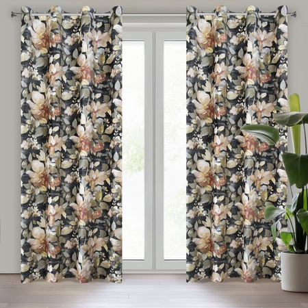 ZASŁONA GOTOWA BETTY 140 X 250 CM GRAFITOWY