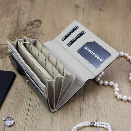 Portfel damski skórzany skóra naturalna Gregorio 