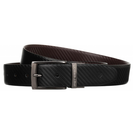 Pasek męski skórzany skóra ekologiczna Peterson