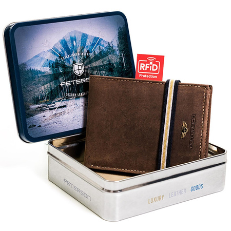 Portfel męski skórzany skóra naturalna  Peterson 