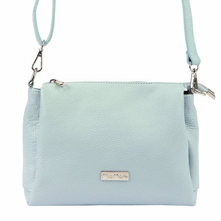 MiaMore torebka listonoszka skóra naturalna niebieski