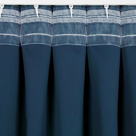 ZASŁONA GOTOWA MILAN NA TAŚMIE 140 X 300 CM GRANATOWY