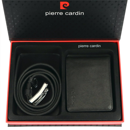 Zestaw na prezent dla mężczyzny portfel i pasek męski skórzany Pierre Cardin