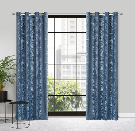 ZASŁONA GOTOWA LIVIA 140 X 250 CM CIEMNONIEBIESKI