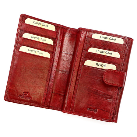 El Forrest portfel skóra naturalna czerwony 17 - kobieta