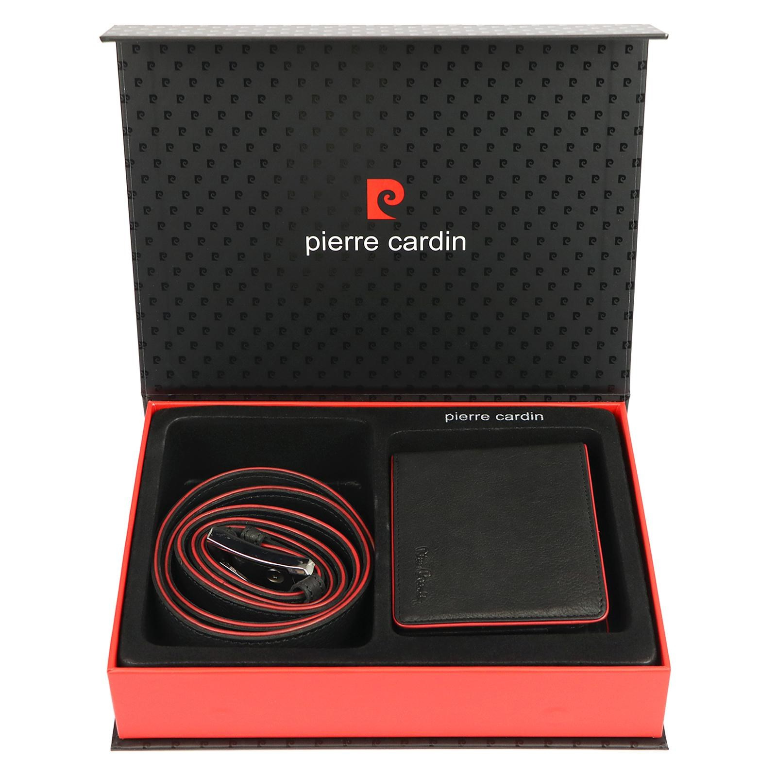 Zestawy na prezent Portfel męski pasek skórzany skóra naturalna Pierre Cardin