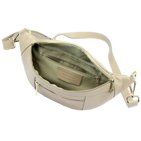 Torebka torebki skórzana saszetka nerka skóra naturalna Luka damska