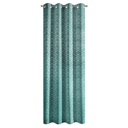 ZASŁONA GOTOWA MANDI 135 X 250 CM TURKUSOWY