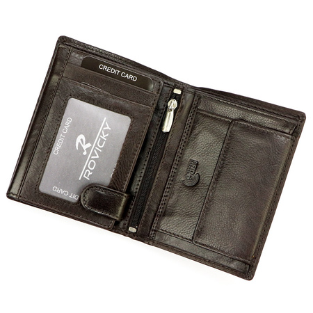 Portfel męski skórzany skóra naturalna Rovicky 