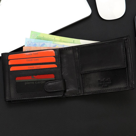 Portfel męski skórzany skóra naturalna Pierre Cardin