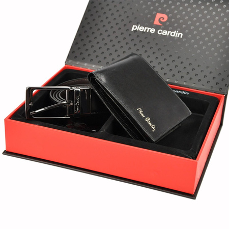 Zestaw na prezent dla mężczyzny portfel i pasek męski skórzany Pierre Cardin