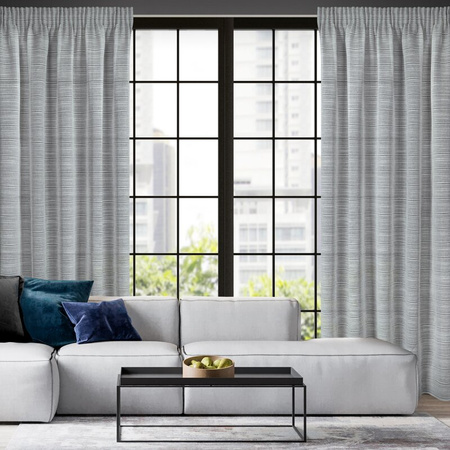 FIRANA GOTOWA ARIA NA TAŚMIE 140 X 300 CM SZARY