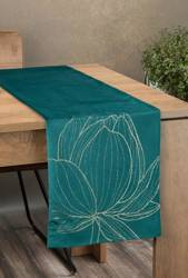 OBRUS BLINK 12 35 X 220 CM CIEMNOTURKUSOWY