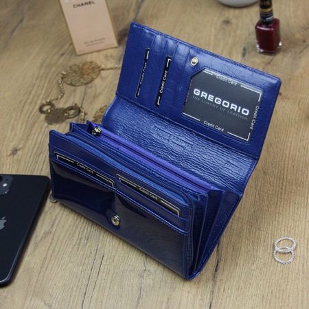 Portfel damski skórzany skóra naturalna Gregorio 