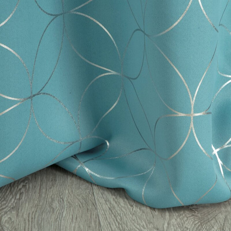 ZASŁONA GOTOWA ABELLA 135X250 CM TURKUSOWY