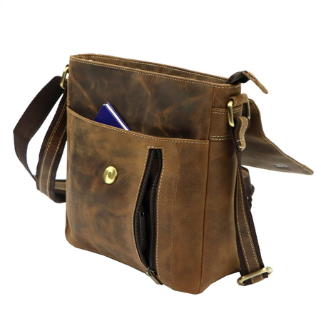 Torba saszetka na ramię męska skórzana skóra naturalna Nordee 