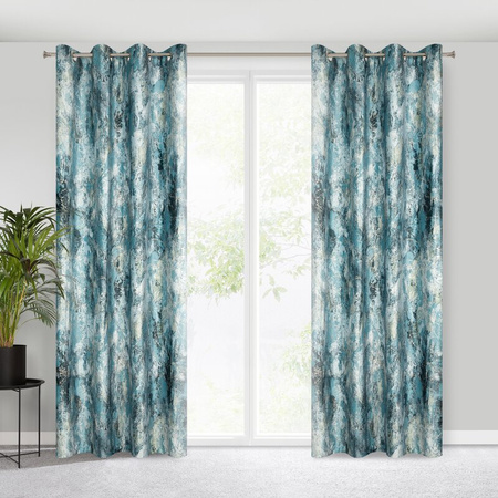 ZASŁONA GOTOWA MALIA 140 X 250 CM TURKUSOWY