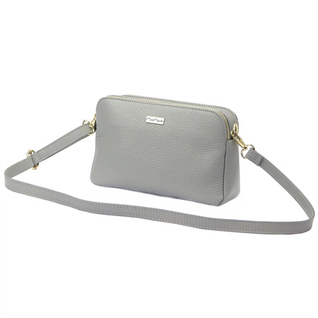 MiaMore torebka listonoszka skóra naturalna szary