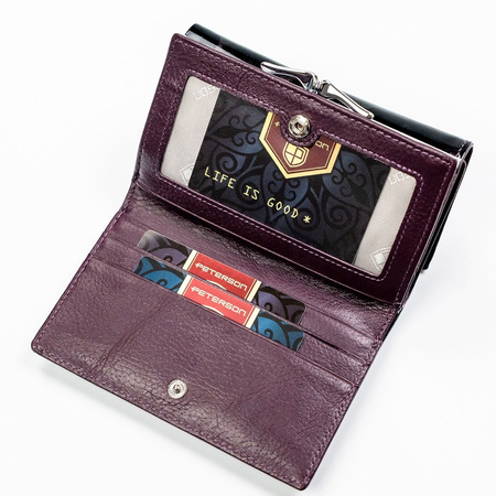 Portfel damski skóra naturalna skórzany Peterson