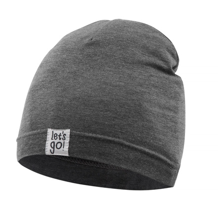 Czapka jj LETS GO szary,melanz40 86/92
