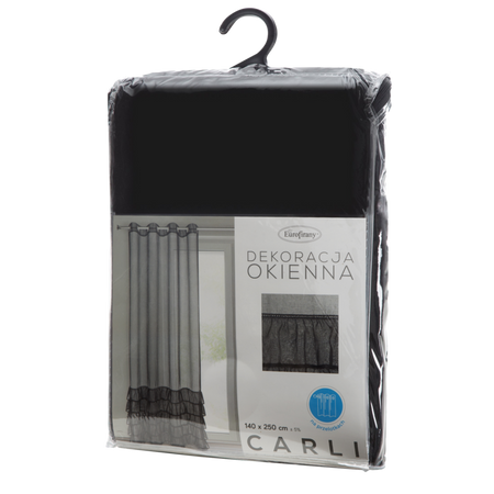 FIRANA GOTOWA CARLI 140 X 250 CM CZARNY