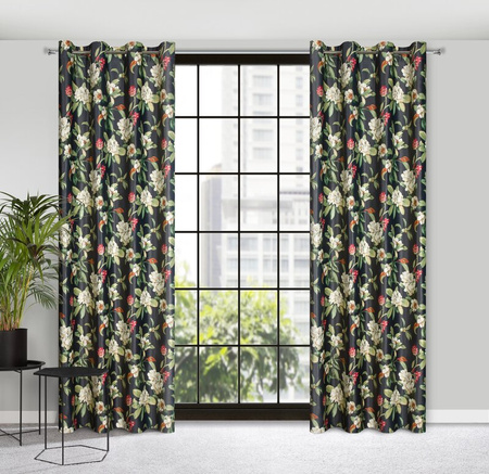 ZASŁONA GOTOWA ALEA 140 X 250 CM CZARNY