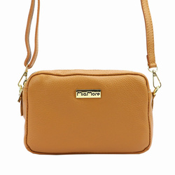 MiaMore torebka listonoszka skóra naturalna beżowy