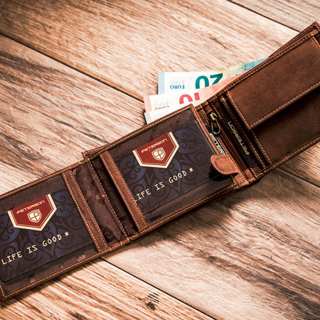 Portfel męski skórzany skóra naturalna  Peterson 