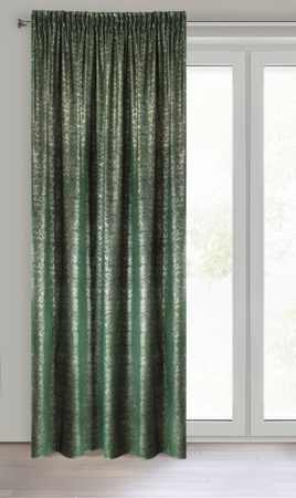 ZASŁONA GOTOWA D91 CYPR NA TAŚMIE 140 X 270 CM ZIELONY