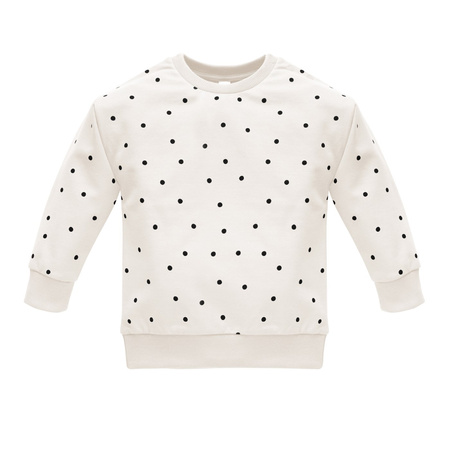 BLUZA TRES BIEN EC écru,groszki 116