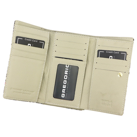 Portfel damski skórzany skóra naturalna Gregorio