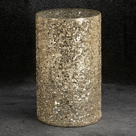 SZKLANY WAZON DEKORACYJNY MELIA (01) O 12 X 21 CM ZŁOTY