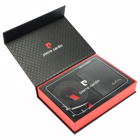 Zestaw na prezent dla mężczyzny portfel i pasek męski skórzany Pierre Cardin