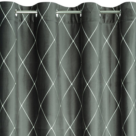 ZASŁONA DEKORACYJNA PIERRE CARDIN MARGO 140 X 250 CM JASNOSZARY