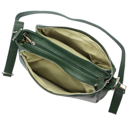 MiaMore torebka listonoszka skóra naturalna zielony
