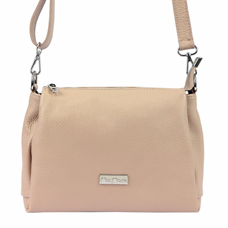 MiaMore torebka listonoszka skóra naturalna różowy