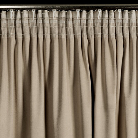 ZASŁONA GOTOWA CARLI NA TAŚMIE 140 X 270 CM CIEMNOBEŻOWY