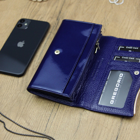 Portfel damski skórzany skóra naturalna Gregorio 