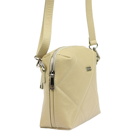 MiaMore torebka listonoszka skóra naturalna beżowy