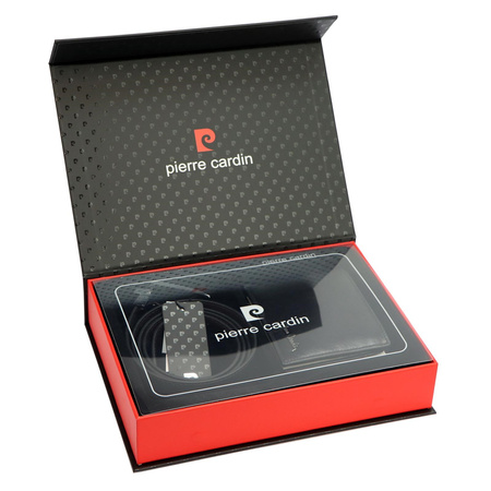 Zestaw na prezent dla mężczyzny portfel i pasek męski skórzany Pierre Cardin