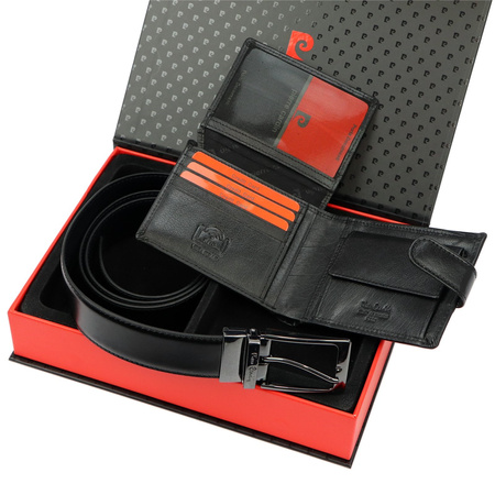 Zestaw na prezent dla mężczyzny portfel i pasek męski skórzany Pierre Cardin