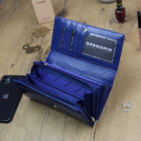 Portfel damski skórzany skóra naturalna Gregorio 