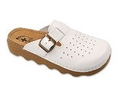 Dr Orto MED - Obuwie damskie klapki skórzane białe