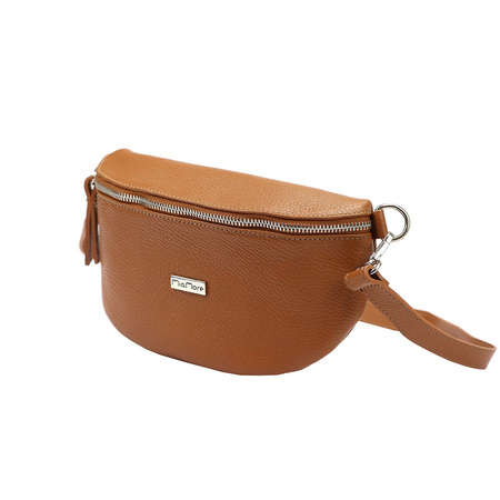 Torebka torebki nerka saszetka skórzana skóra naturalna MiaMore damska 